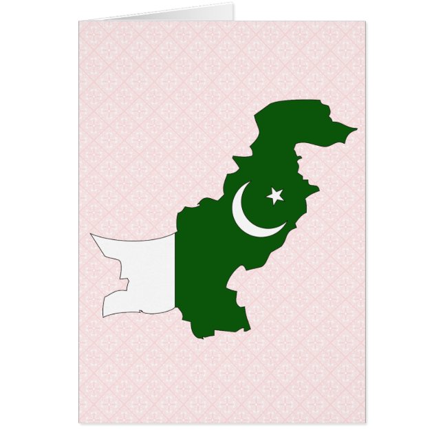 I naturlig storlek Pakistan flaggakarta Hälsningskort (Framsidan)