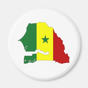 I naturlig storlek Senegal flaggakarta Magnet