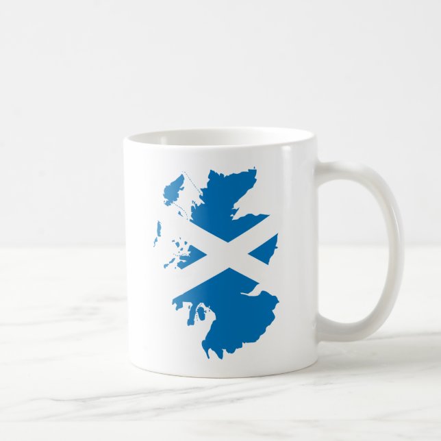 I naturlig storlek Skottland flaggakarta Kaffemugg (Höger)