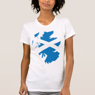 I naturlig storlek Skottland flaggakarta T-shirt