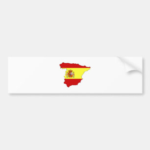I naturlig storlek Spanien flaggakarta Bildekal