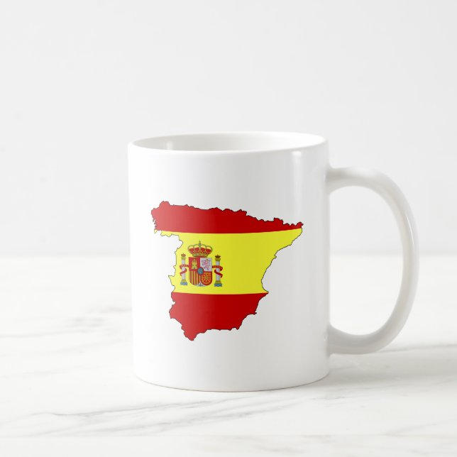 I naturlig storlek Spanien flaggakarta Kaffemugg (Höger)
