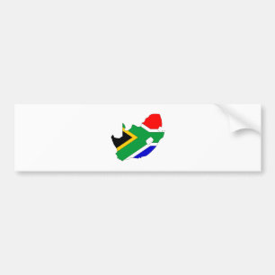 I naturlig storlek Sydafrika flaggakarta Bildekal