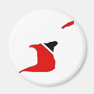 I naturlig storlek Trinidad Tobago flaggakarta Magnet