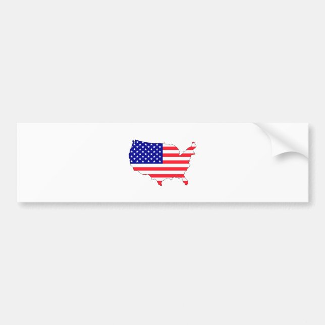 I naturlig storlek USA flaggakarta Bildekal (Framsidan)