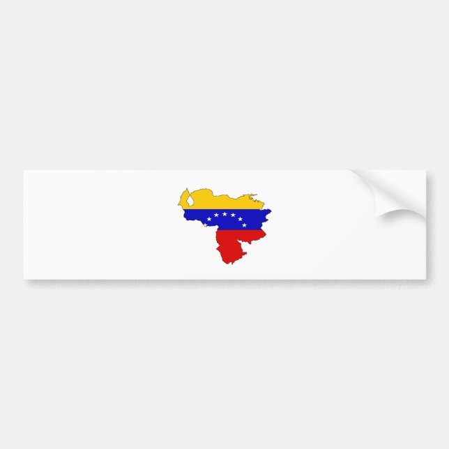 I naturlig storlek Venezuela flaggakarta Bildekal (Framsidan)