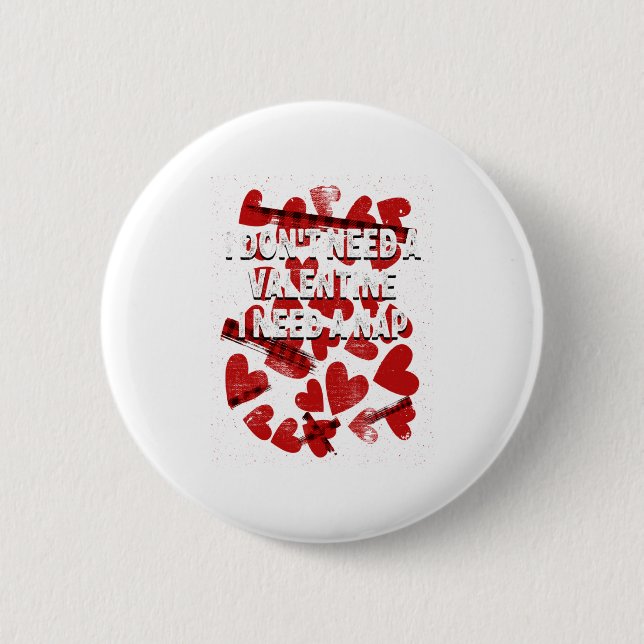 I Need A Nap Anti Valentines Humor Heartbroken Sin Knapp (Framsida)