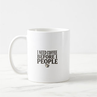 I Need Coffee Before I People – Funny Introvert Co Kaffemugg