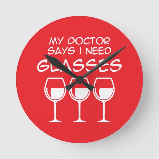 I need glasses rund klocka (Framsida)