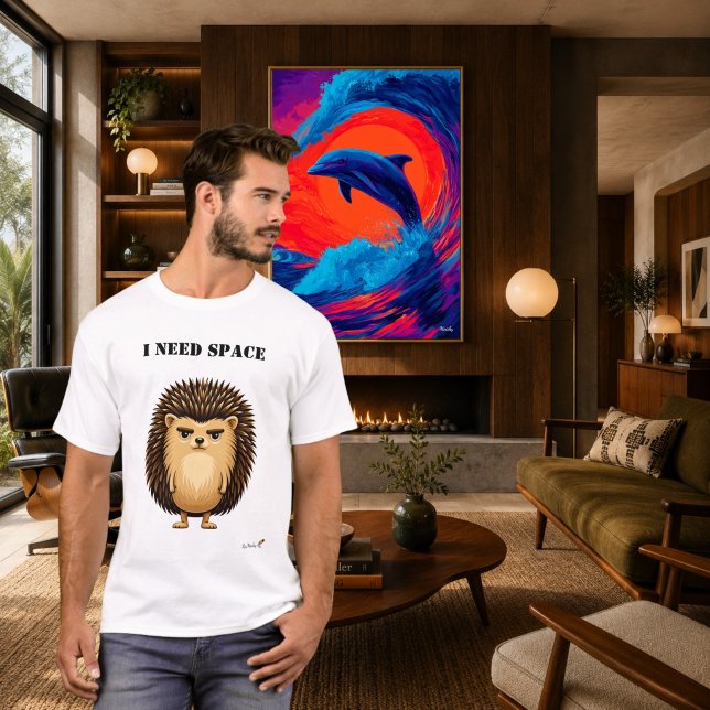 I Need Space Rolig Igelkott T-Shirt (Skapare uppladdad)