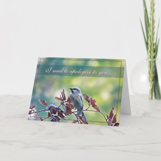I need to apologize... Sorry Card Kort (Framsida)