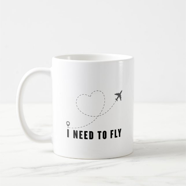 i need to fly mug kaffemugg (Vänster)
