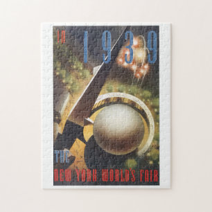 I News York världs pos. 1939 för vintage resor f Pussel