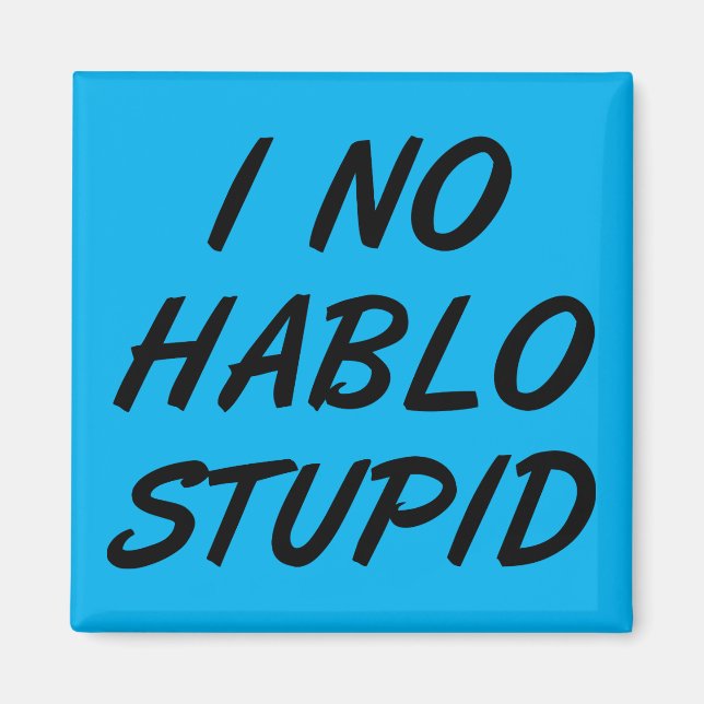 I No Hablo Stupid Magnet (Framsidan)