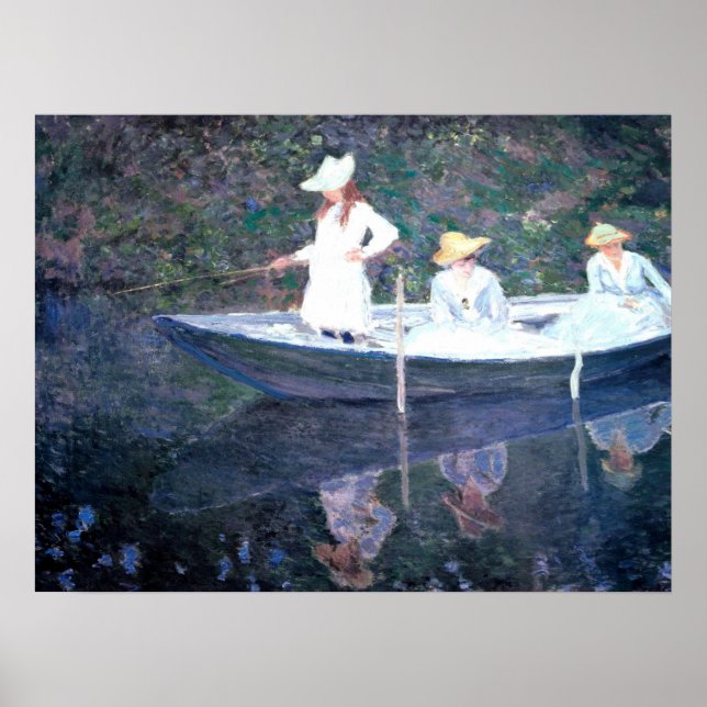 I Norvegienne Boat vid Giverny Poster (Framsidan)