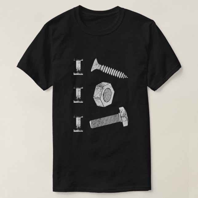 I Nöt I Bult Proud Car Auto Mechanic Humor T Shirt (Design framsida)