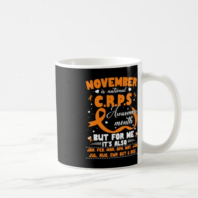 I november 2010 Bära Orange Ribbon CRPS Awareness  Kaffemugg (Höger)