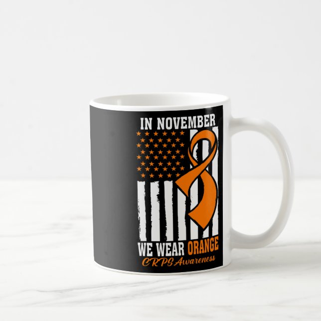 I november 2010 Bära Orange Ribbon Crps Awareness  Kaffemugg (Höger)