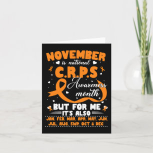 I november 2010 Bära Orange Ribbon CRPS Awareness Kort