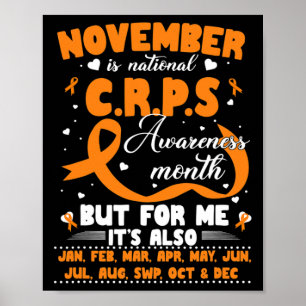 I november 2010 Bära Orange Ribbon Crps Awareness Poster