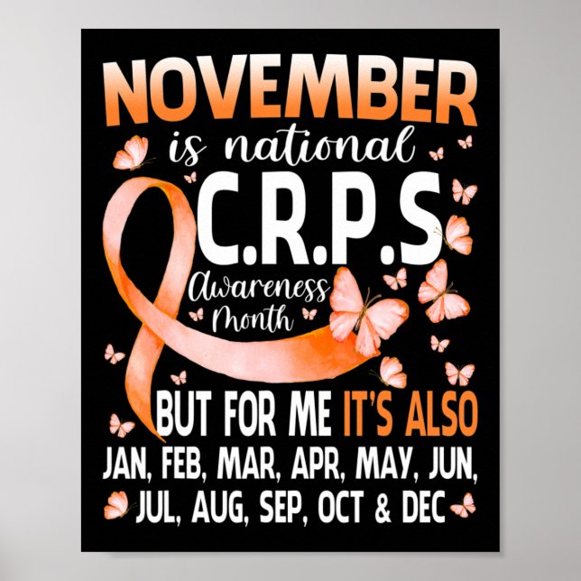 I november 2010 Bära Orange Ribbon CRPS Awareness  Poster (Framsidan)