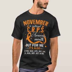 I november 2010 Bära Orange Ribbon CRPS Awareness T Shirt