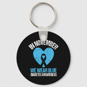 I november 2010 Bära vi blått diabetes - medvetand Nyckelring