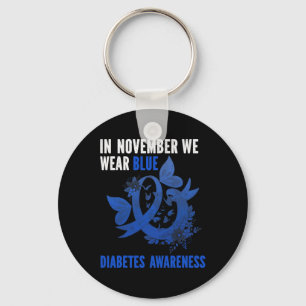I november 2010 Bära vi blått diabetes - medvetand Nyckelring