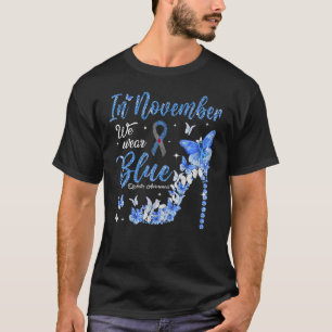 I november 2010 Bära vi blått diabetes - medvetand T Shirt