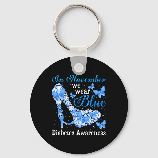 I november 2010 Bära vi Blue Butterflies Diabetes  Nyckelring (Framsida)
