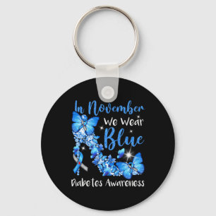 I november 2010 Bära vi Blue Butterflies Diabetes Nyckelring