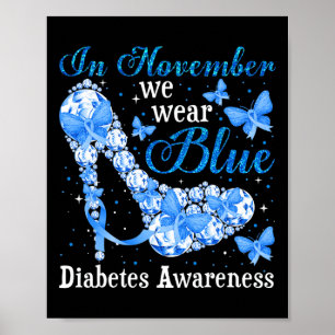 I november 2010 Bära vi Blue Butterflies Diabetes Poster