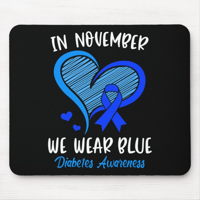 I november 2010 Bära vi Blue Cure Diabetes Awarene Musmatta (Framsidan)