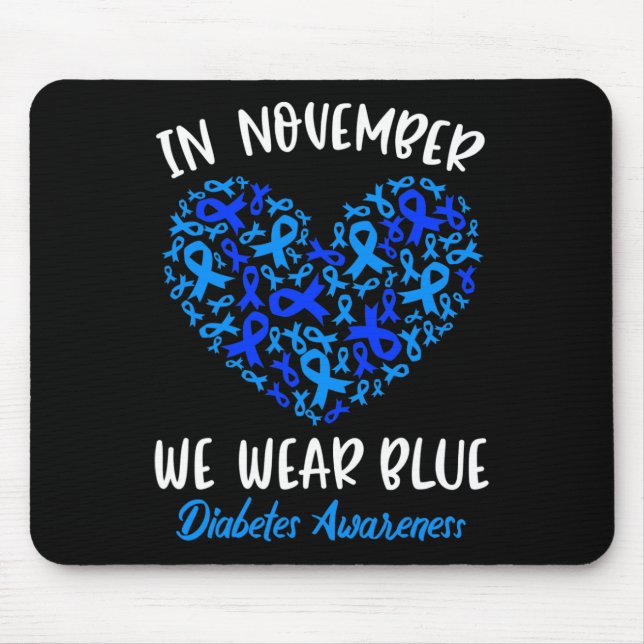 I november 2010 Bära vi Blue Cure Diabetes Awarene Musmatta (Framsidan)