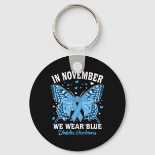 I november 2010 Bära vi "Blue Diabetes Awareness C Nyckelring