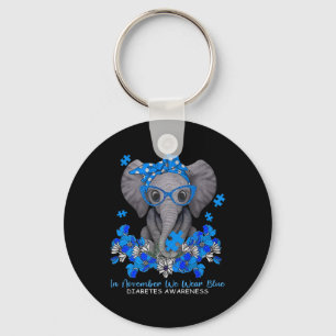 I november 2010 Bära vi Blue Elephant Diabetes Awa Nyckelring