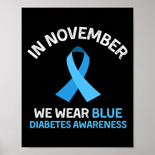I november 2010 Bära vi Blue Support Diabetes Awar Poster (Framsidan)