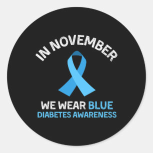 I november 2010 Bära vi Blue Support Diabetes Awar Runt Klistermärke