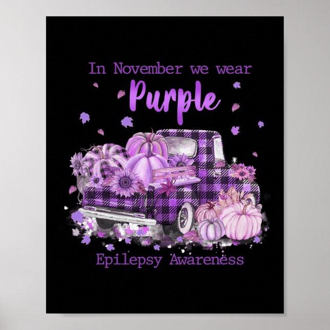 I november 2010 Bära vi Lila Epilepsy Awarenes Las Poster (Framsidan)