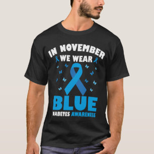 I november 2010 Bäror vi medvetenhet om blå diabet T Shirt
