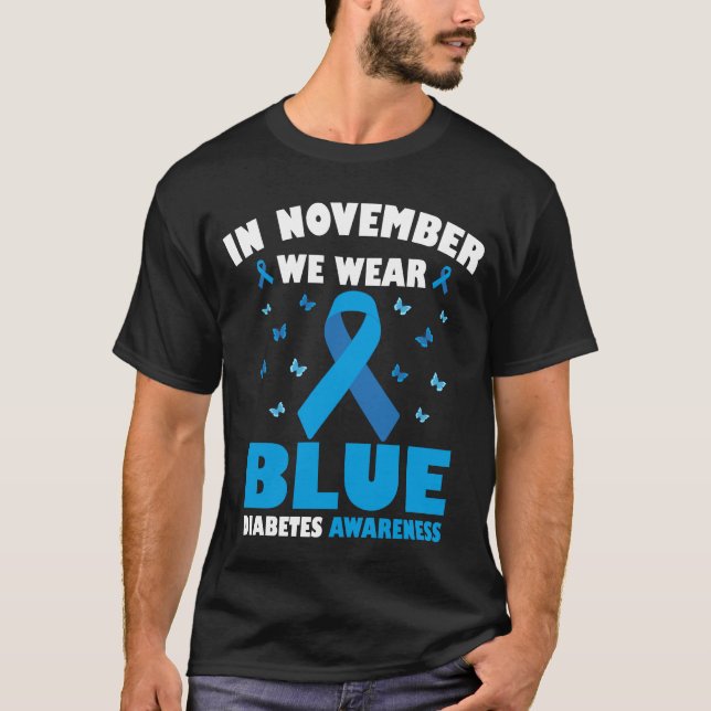 I november 2010 Bäror vi medvetenhet om blå diabet T Shirt (Framsida)