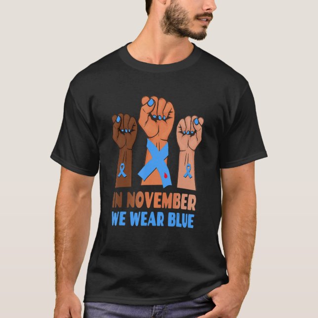 I november 2011 Bära vi medvetenhet om blå diabete T Shirt (Framsida)