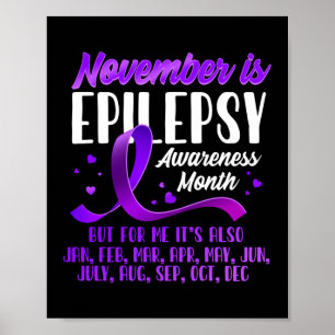 I november är medvetandegraden för epilepsi poster