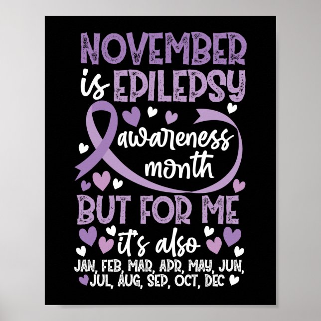 I november är medvetandegraden för epilepsi poster (Framsidan)