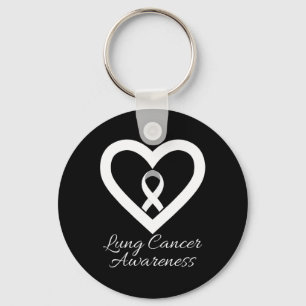 I November Bär Vi Vitt Lungcancer Medvetenhet Mån Nyckelring