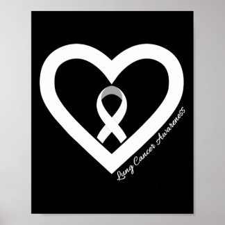 I November Bär Vi Vitt Lungcancer Medvetenhet Mån Poster