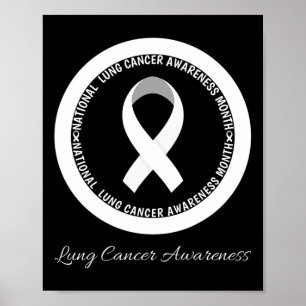 I November Bär Vi Vitt Lungcancer Medvetenhet Måna Poster