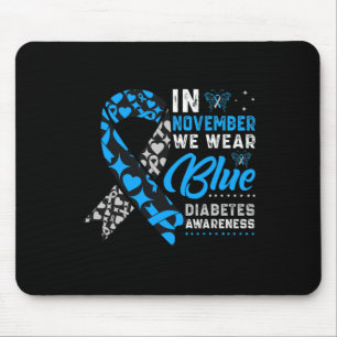 I november Bära Blue Ribbon T1d T2d Diabetes A Musmatta