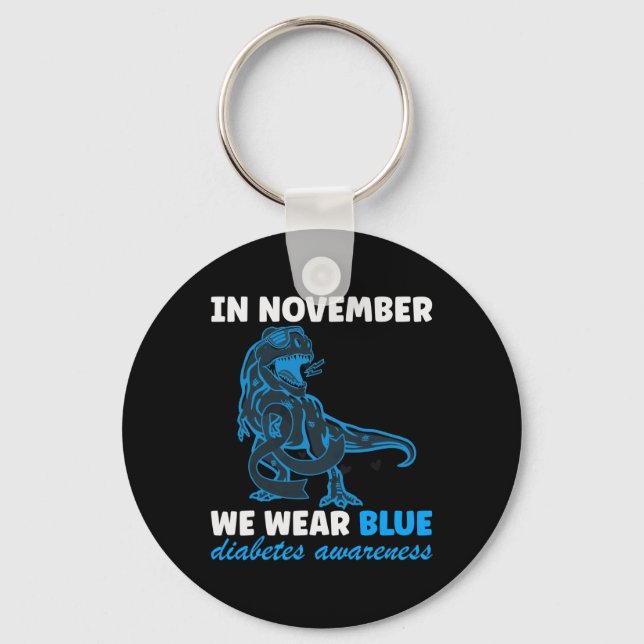 I november Bära Blue T-rex Nyckelring (Framsida)