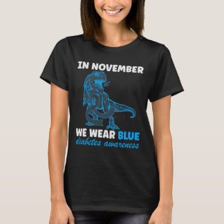 I november Bära Blue T-rex T Shirt